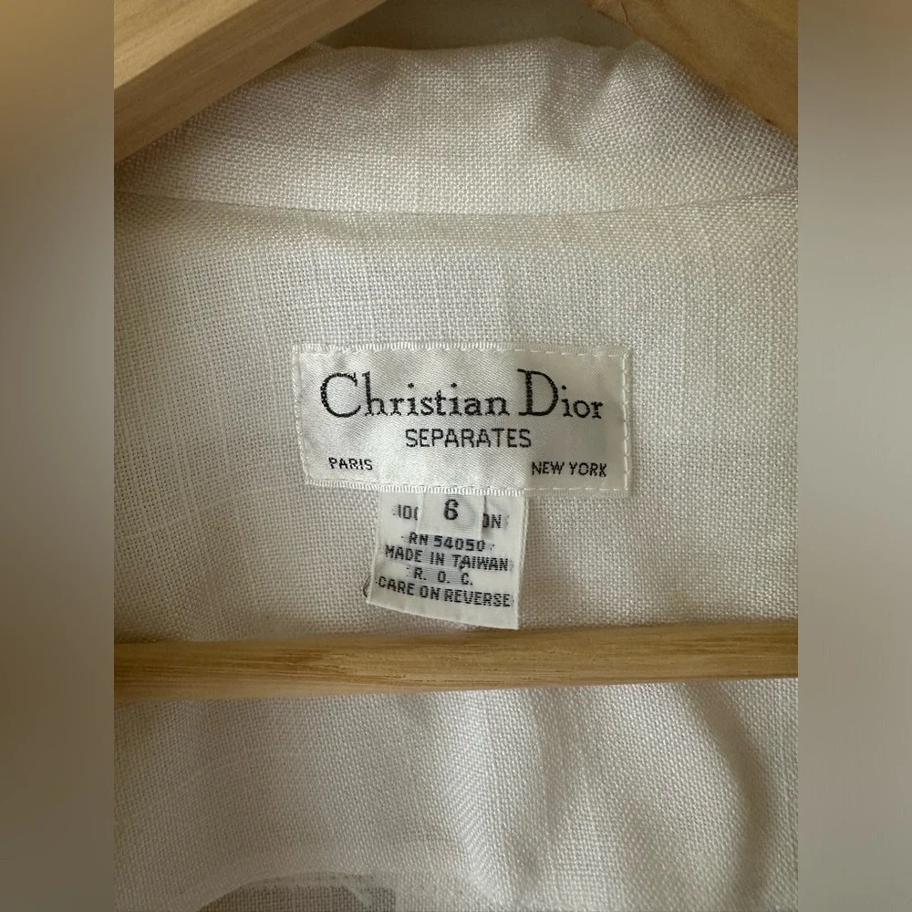VTG 90s Christian Dior Separates Belted Blazer Shacket Luxury Minimalist Elegant